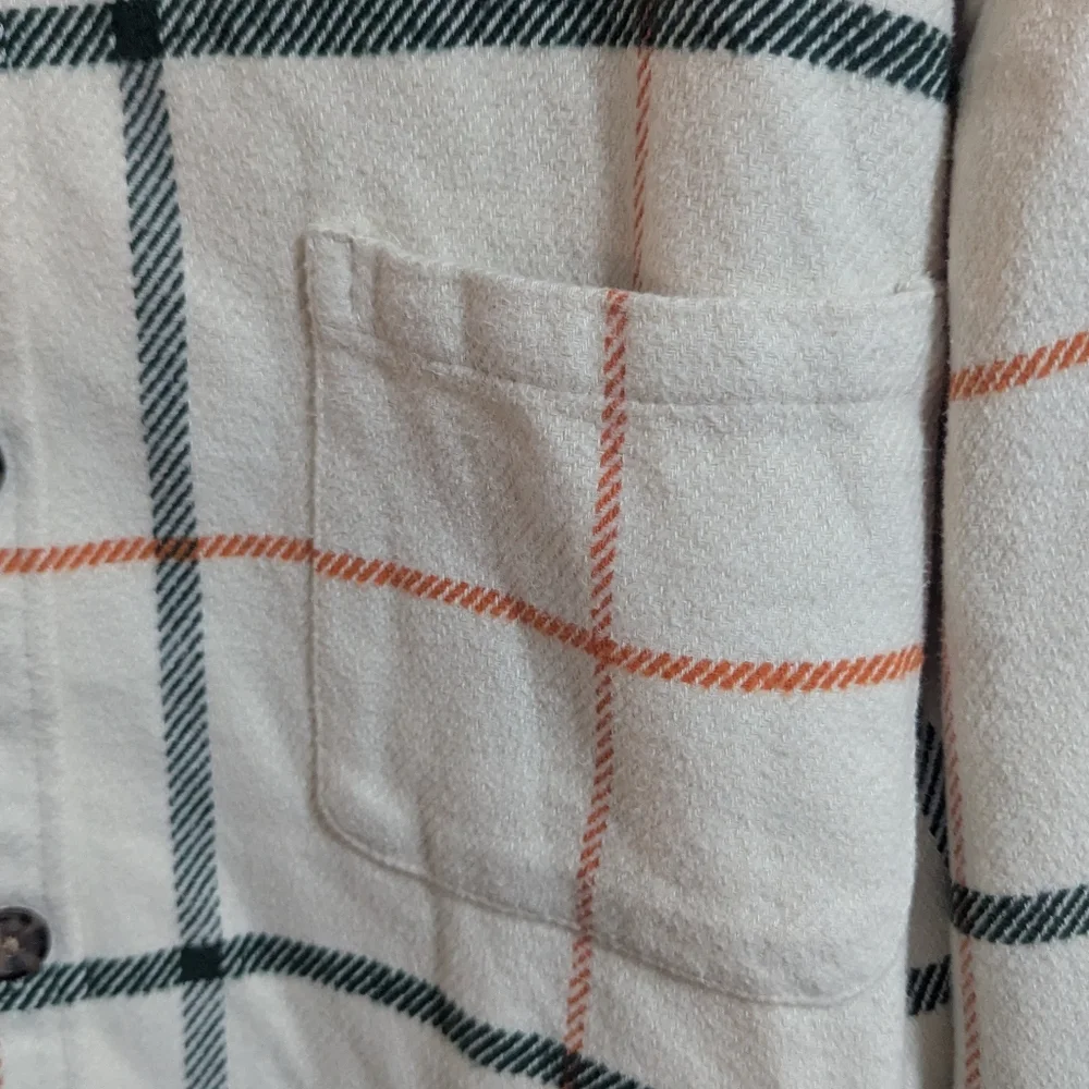 Goodfellow & Co Men's Plaid Jacket Shacket Sz XXL Cream Color M-010